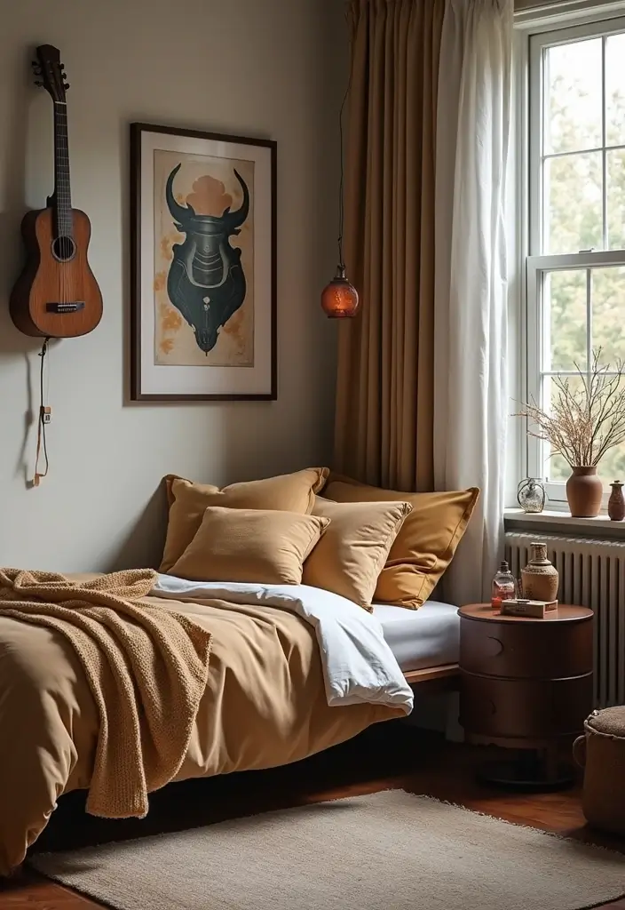 25+ Bedroom Corner Ideas That Use Space Beautifully 14 25+ Bedroom Corner Ideas That Use Space Beautifully - 14. Corner Music Nook