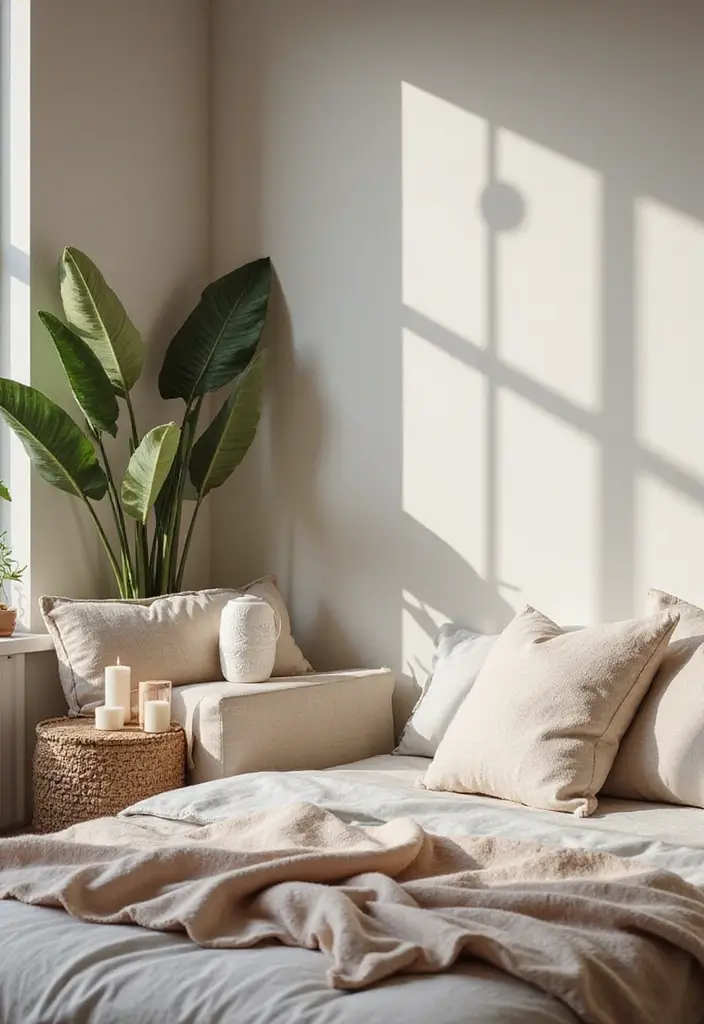 25+ Bedroom Corner Ideas That Use Space Beautifully 18 25+ Bedroom Corner Ideas That Use Space Beautifully - 18. Corner Meditation Space