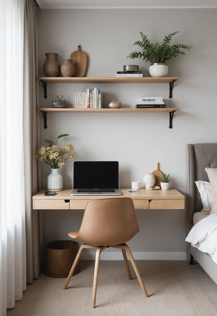 25+ Bedroom Corner Ideas That Use Space Beautifully 2 25+ Bedroom Corner Ideas That Use Space Beautifully - 2. Multi-Functional Corner Desk