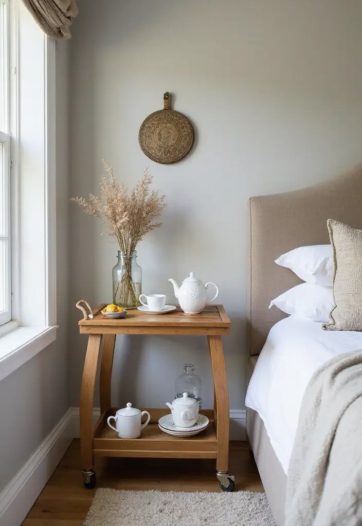 25+ Bedroom Corner Ideas That Use Space Beautifully 22 25+ Bedroom Corner Ideas That Use Space Beautifully - 22. Corner Tea Station