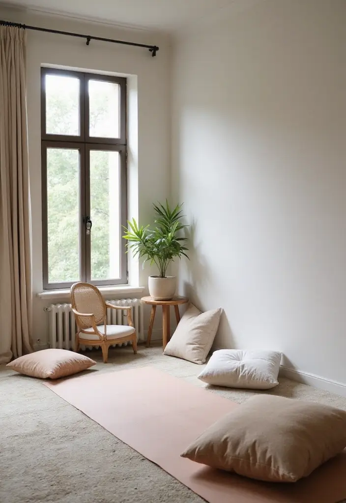 25+ Bedroom Corner Ideas That Use Space Beautifully 24 25+ Bedroom Corner Ideas That Use Space Beautifully - 24. Corner Yoga Space