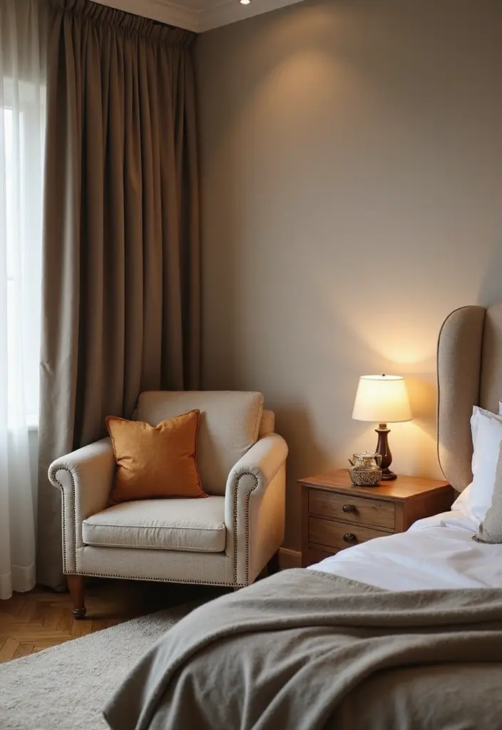 25+ Bedroom Corner Ideas That Use Space Beautifully 25 25+ Bedroom Corner Ideas That Use Space Beautifully - 25. Corner Accent Chair