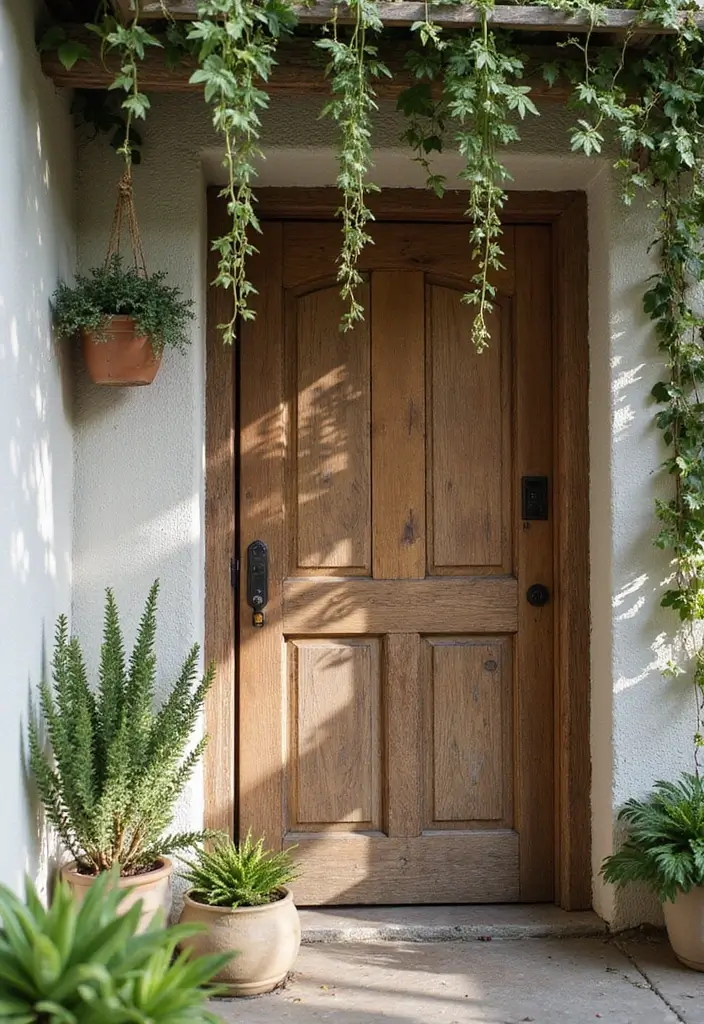 25+ Bedroom Door Design Ideas That Make a Statement 2 25+ Bedroom Door Design Ideas That Make a Statement - 2. Rustic Greenery