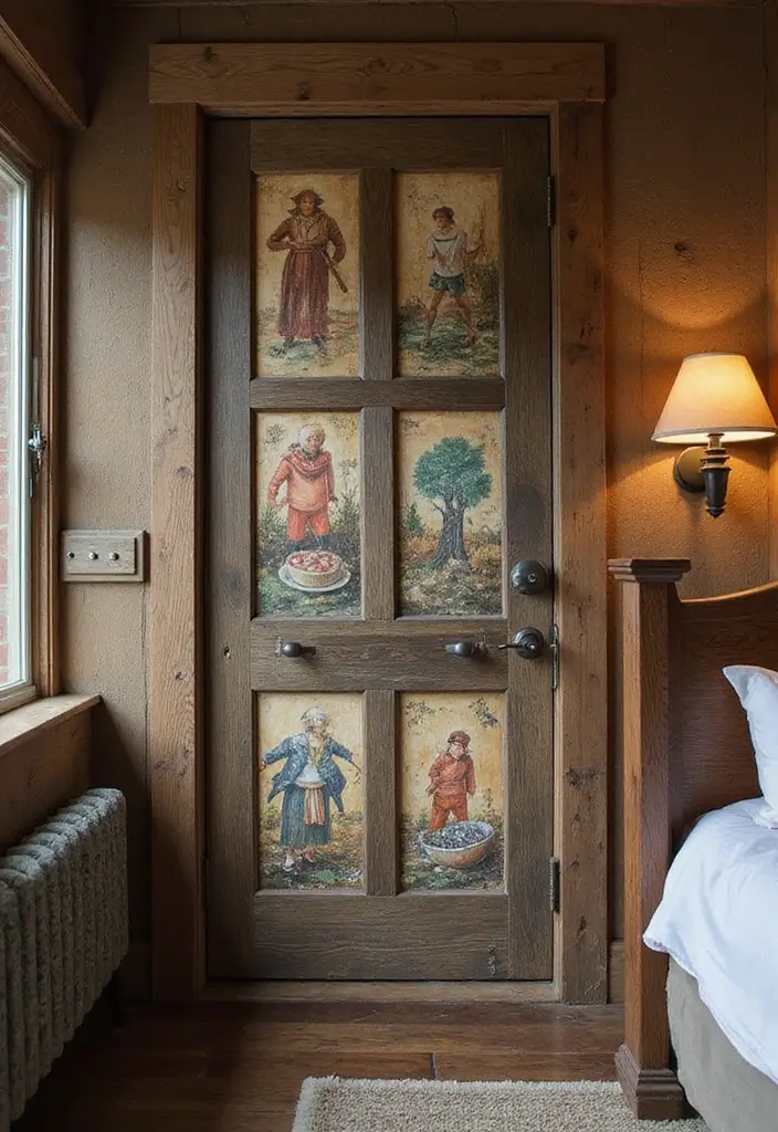 25+ Bedroom Door Design Ideas That Make a Statement 20 25+ Bedroom Door Design Ideas That Make a Statement - 20. Artistic Door Panels