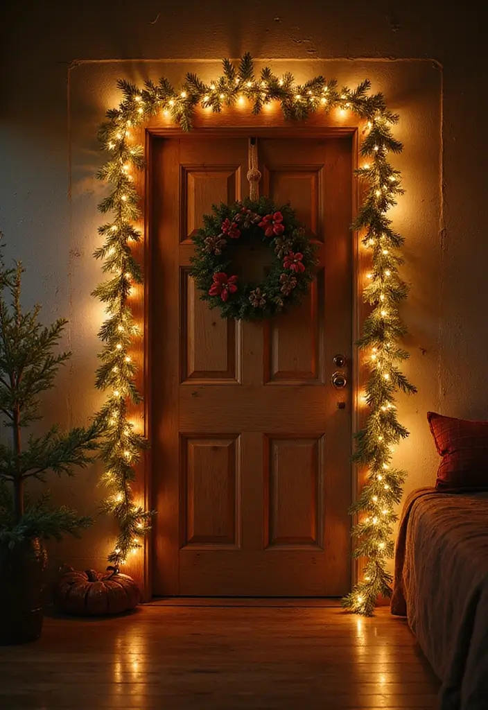 25+ Bedroom Door Design Ideas That Make a Statement 23 25+ Bedroom Door Design Ideas That Make a Statement - 23. Seasonal Decor