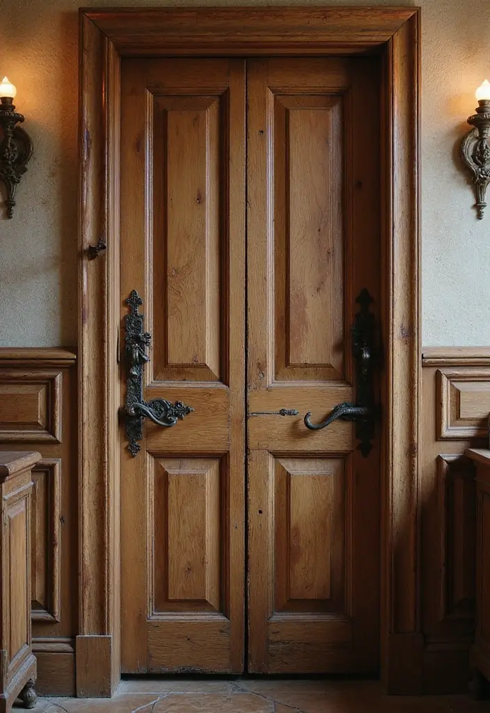 25+ Bedroom Door Design Ideas That Make a Statement 8 25+ Bedroom Door Design Ideas That Make a Statement - 8. Decorative Hardware