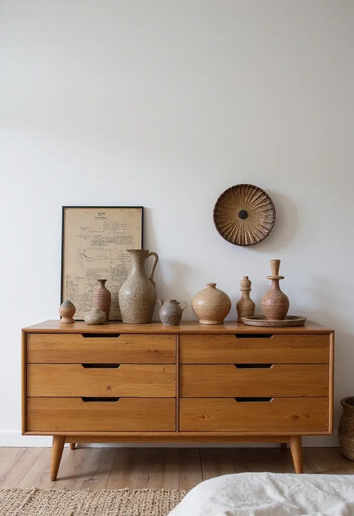 25+ Bedroom Dresser Decor Ideas That Instantly Upgrade Your Space 17 25+ Bedroom Dresser Decor Ideas That Instantly Upgrade Your Space - 17. Incorporating Artifacts from Travels