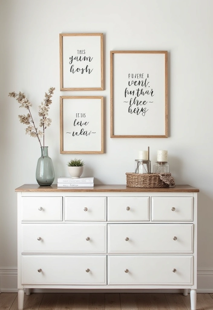 25+ Bedroom Dresser Decor Ideas That Instantly Upgrade Your Space 20 25+ Bedroom Dresser Decor Ideas That Instantly Upgrade Your Space - 20. Incorporating Thoughtful Quotes