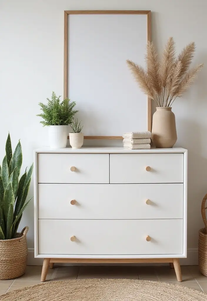 25+ Bedroom Dresser Decor Ideas That Instantly Upgrade Your Space 22 25+ Bedroom Dresser Decor Ideas That Instantly Upgrade Your Space - 22. A Balance of Function and Style