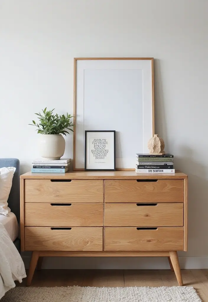 25+ Bedroom Dresser Decor Ideas That Instantly Upgrade Your Space 23 25+ Bedroom Dresser Decor Ideas That Instantly Upgrade Your Space - 23. Stylish Book Displays