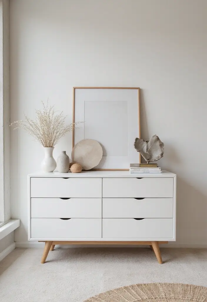 25+ Bedroom Dresser Decor Ideas That Instantly Upgrade Your Space 8 25+ Bedroom Dresser Decor Ideas That Instantly Upgrade Your Space - 8. Unique Decorative Objects