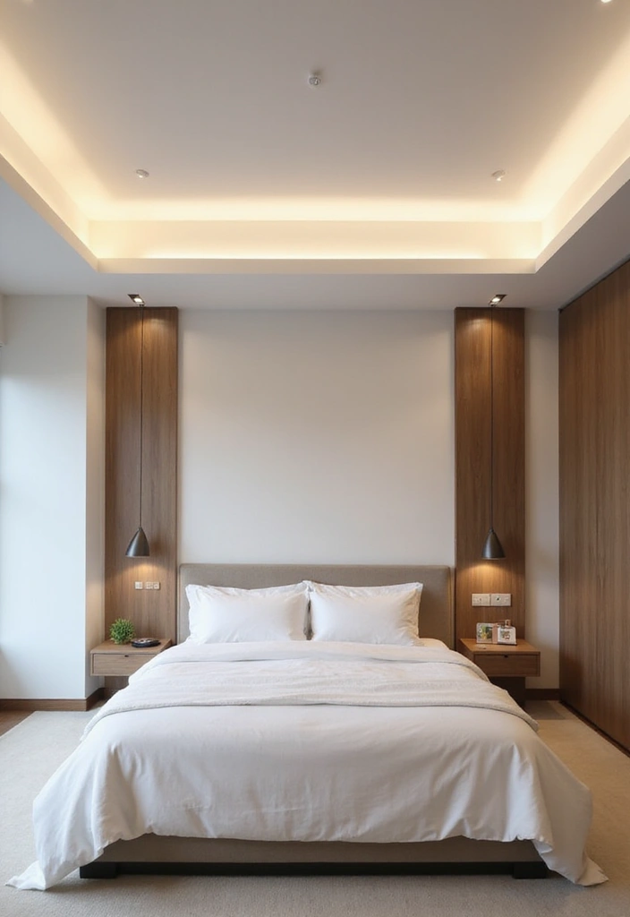 25+ Bedroom False Ceiling Design Ideas That Add Drama 10 25+ Bedroom False Ceiling Design Ideas That Add Drama - 10. Minimalist Designs