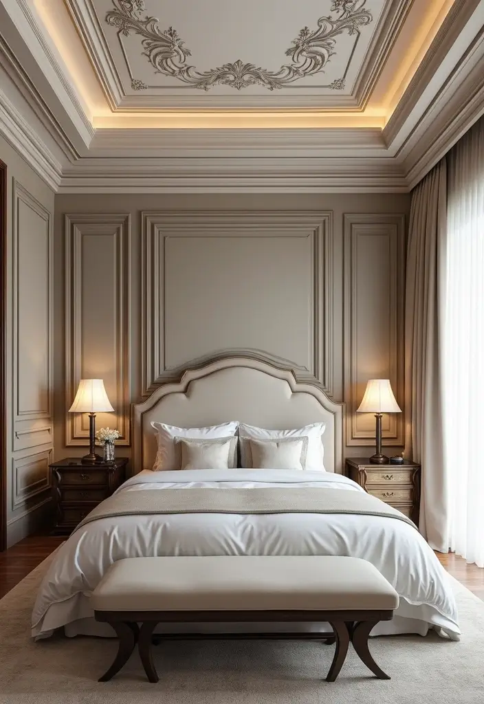 25+ Bedroom False Ceiling Design Ideas That Add Drama 19 25+ Bedroom False Ceiling Design Ideas That Add Drama - 19. Architectural Details