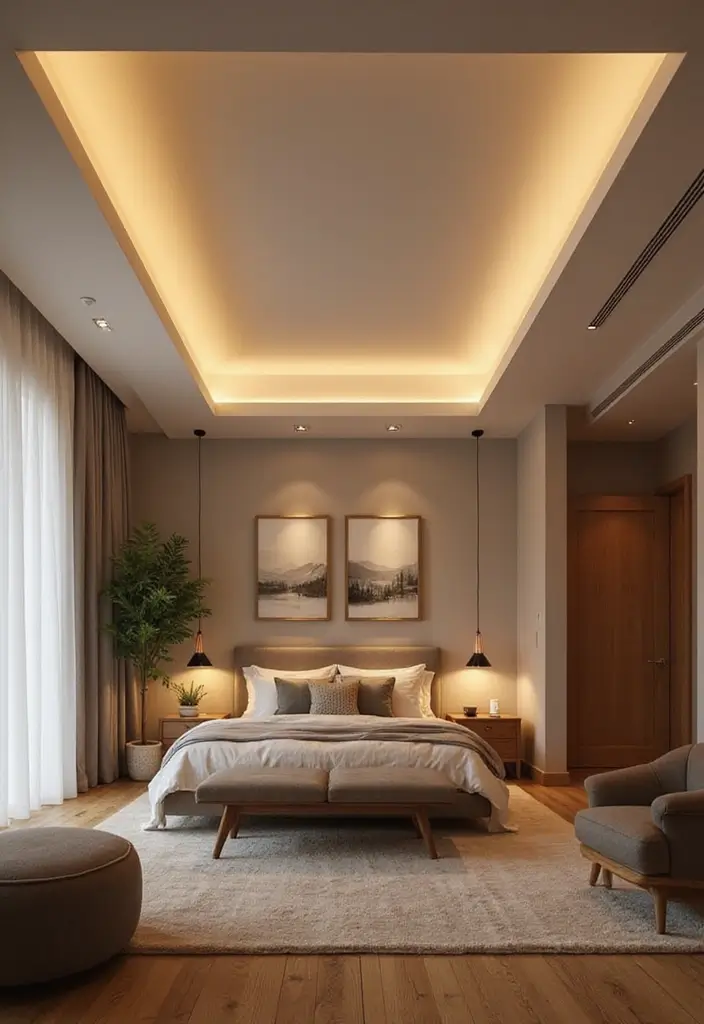 25+ Bedroom False Ceiling Design Ideas That Add Drama 2 25+ Bedroom False Ceiling Design Ideas That Add Drama - 2. Cove Lighting