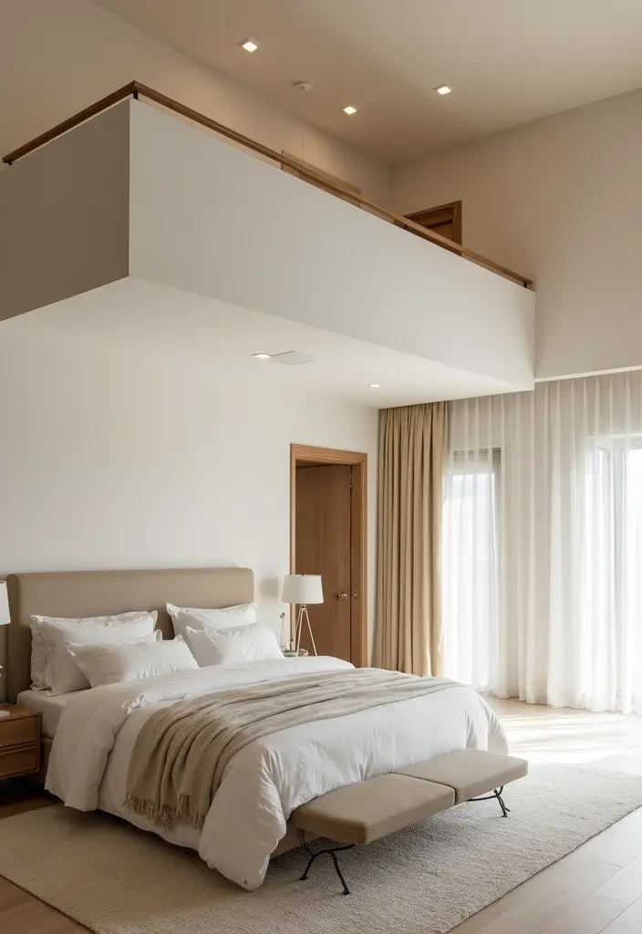 25+ Bedroom False Ceiling Design Ideas That Add Drama 24 25+ Bedroom False Ceiling Design Ideas That Add Drama - 24. Balcony-style Ceilings