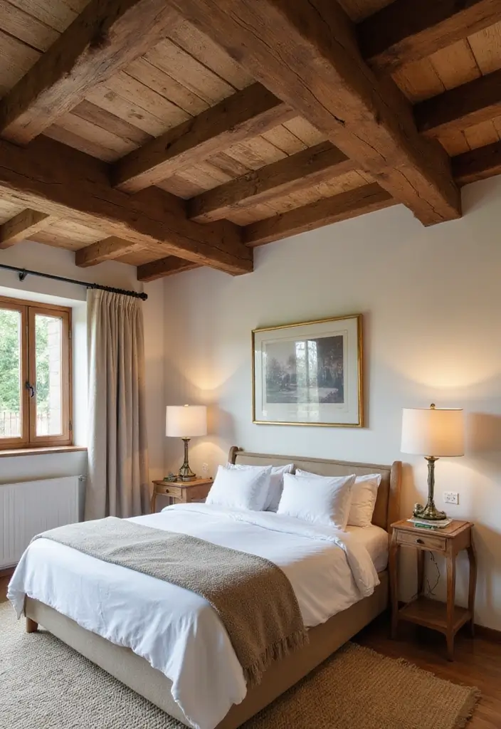25+ Bedroom False Ceiling Design Ideas That Add Drama 3 25+ Bedroom False Ceiling Design Ideas That Add Drama - 3. Wooden Beams