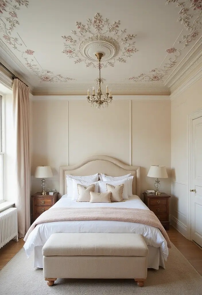 25+ Bedroom False Ceiling Design Ideas That Add Drama 9 25+ Bedroom False Ceiling Design Ideas That Add Drama - 9. Floral Motifs