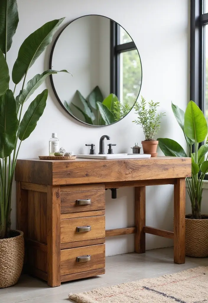 25+ Bedroom Vanity Ideas That Feel Modern and Chic 1 25+ Bedroom Vanity Ideas That Feel Modern and Chic - 1. Reclaimed Wood Vanity