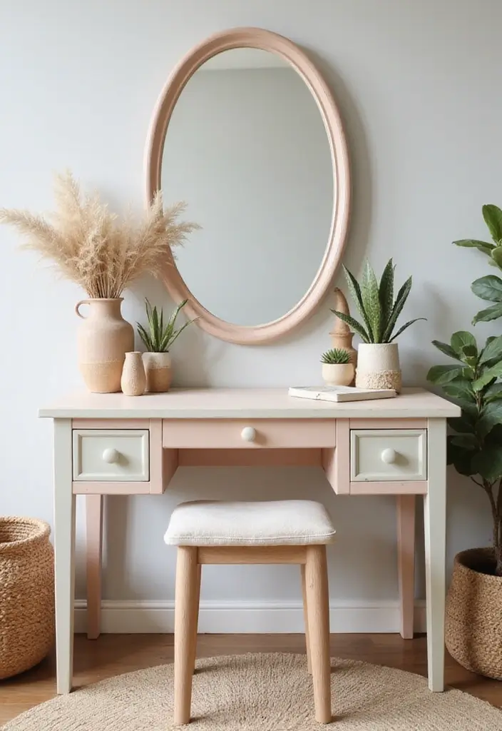 25+ Bedroom Vanity Ideas That Feel Modern and Chic 10 25+ Bedroom Vanity Ideas That Feel Modern and Chic - 10. Eco-Chic Color Palettes