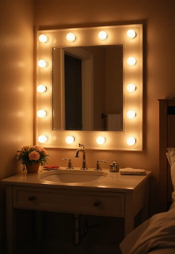 25+ Bedroom Vanity Ideas That Feel Modern and Chic 12 25+ Bedroom Vanity Ideas That Feel Modern and Chic - 12. Soft Lighting Solutions