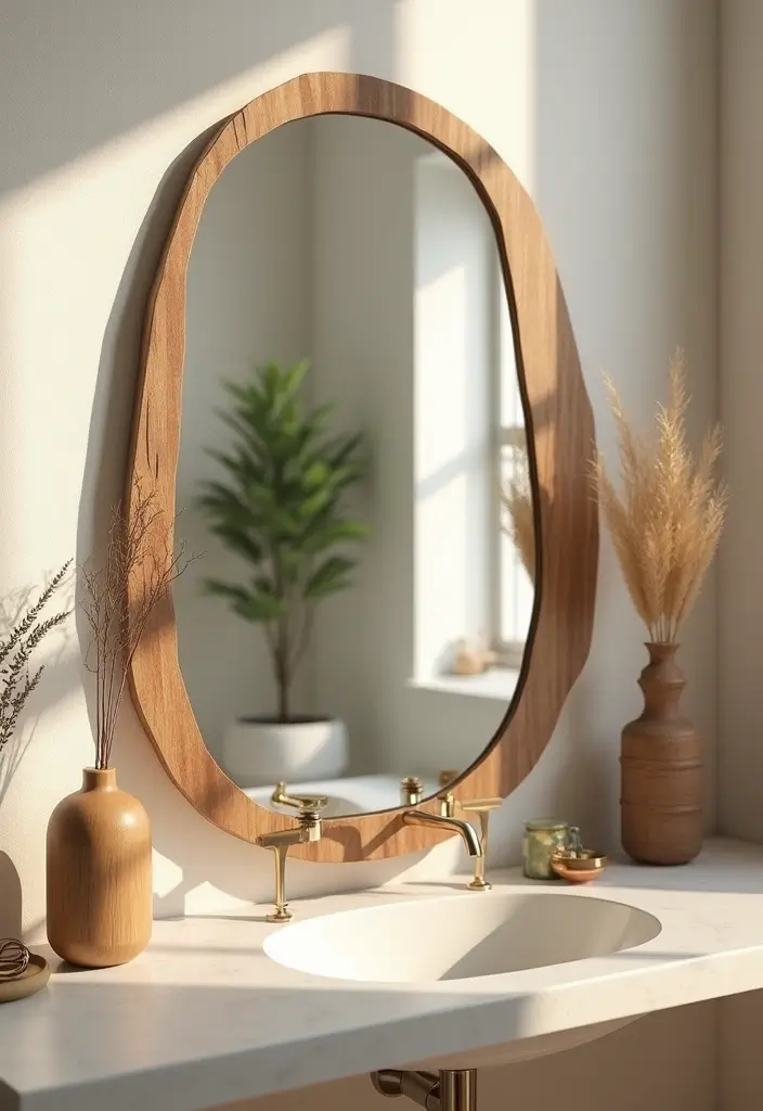 25+ Bedroom Vanity Ideas That Feel Modern and Chic 14 25+ Bedroom Vanity Ideas That Feel Modern and Chic - 14. Natural Mirror Designs