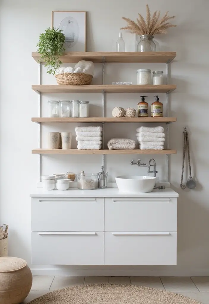 25+ Bedroom Vanity Ideas That Feel Modern and Chic 18 25+ Bedroom Vanity Ideas That Feel Modern and Chic - 18. Wall-Mounted Storage Solutions