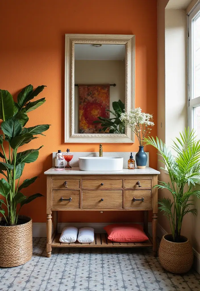 25+ Bedroom Vanity Ideas That Feel Modern and Chic 19 25+ Bedroom Vanity Ideas That Feel Modern and Chic - 19. Bold Statement Decor