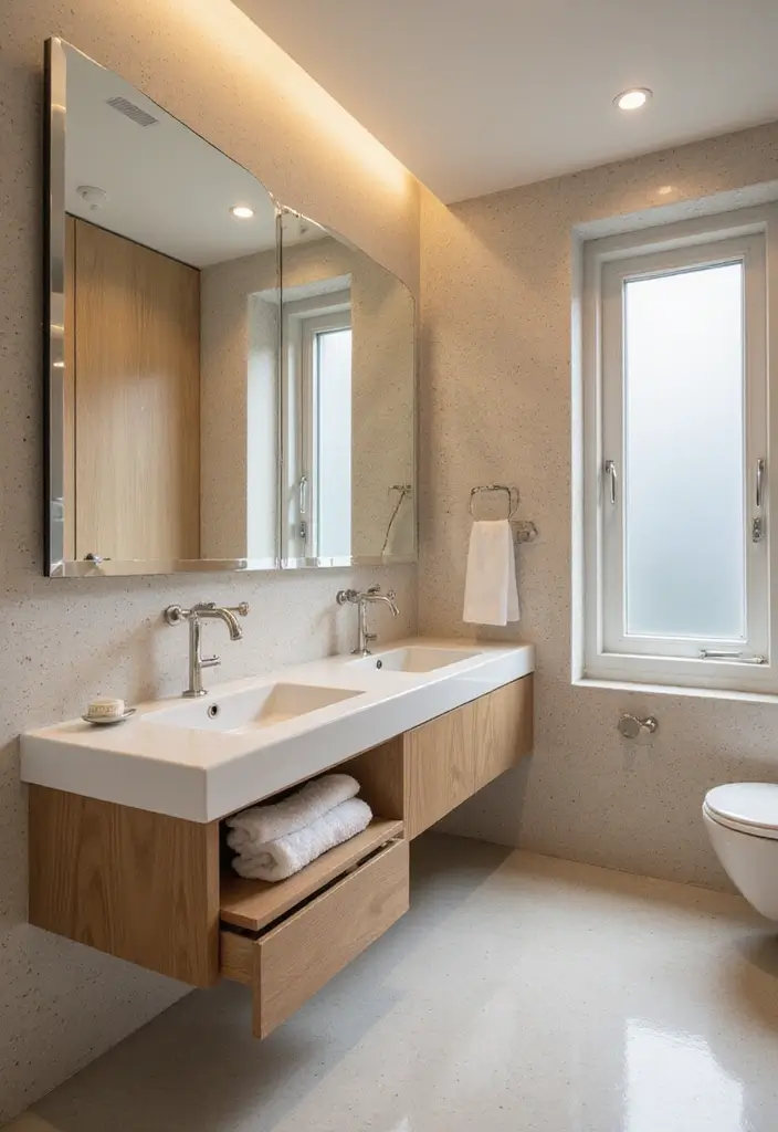 25+ Bedroom Vanity Ideas That Feel Modern and Chic 20 25+ Bedroom Vanity Ideas That Feel Modern and Chic - 20. Creative Use of Mirrors