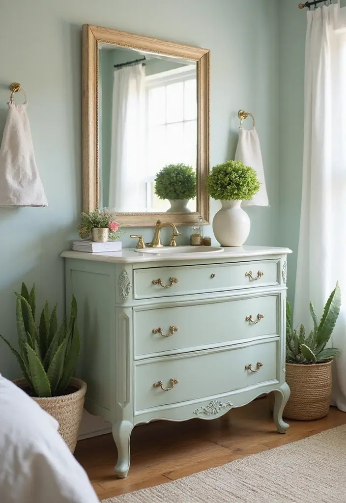 25+ Bedroom Vanity Ideas That Feel Modern and Chic 21 25+ Bedroom Vanity Ideas That Feel Modern and Chic - 21. Eco-Friendly Paint Techniques