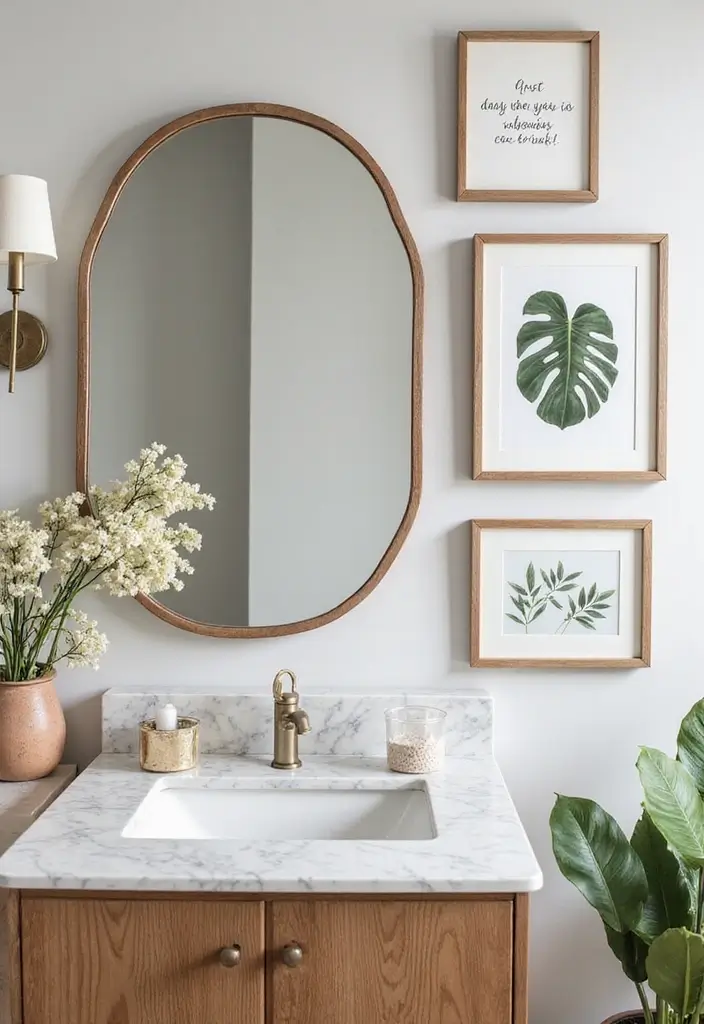 25+ Bedroom Vanity Ideas That Feel Modern and Chic 23 25+ Bedroom Vanity Ideas That Feel Modern and Chic - 23. Stylish Wall Art