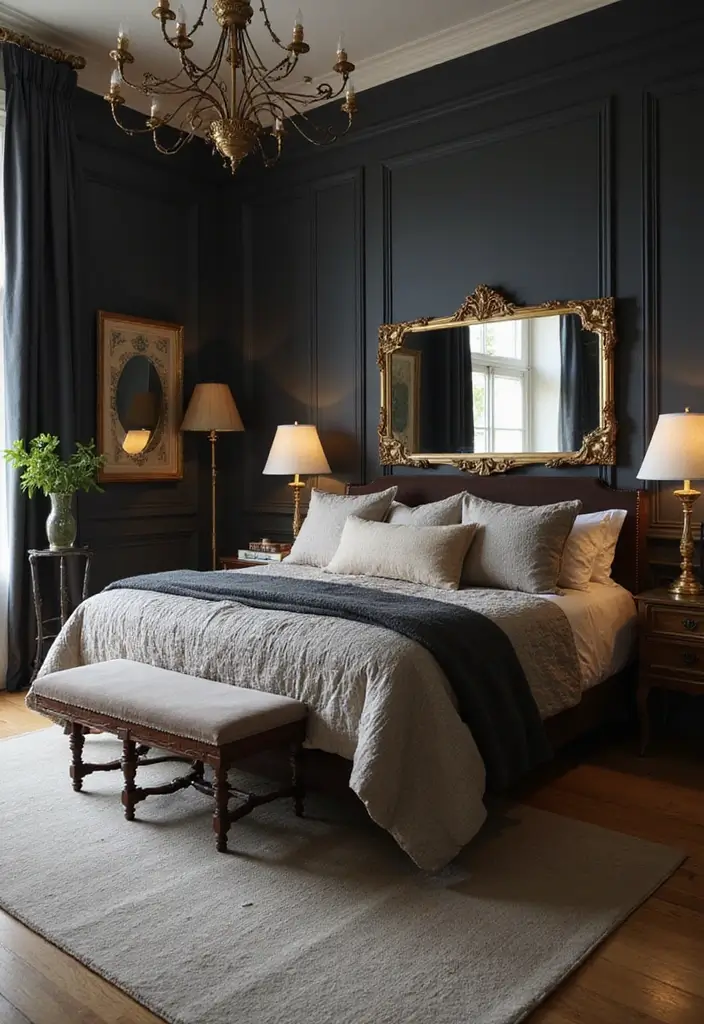 25+ Black and Beige Bedroom Ideas for Elegant Contrast - 13. Vintage Accents