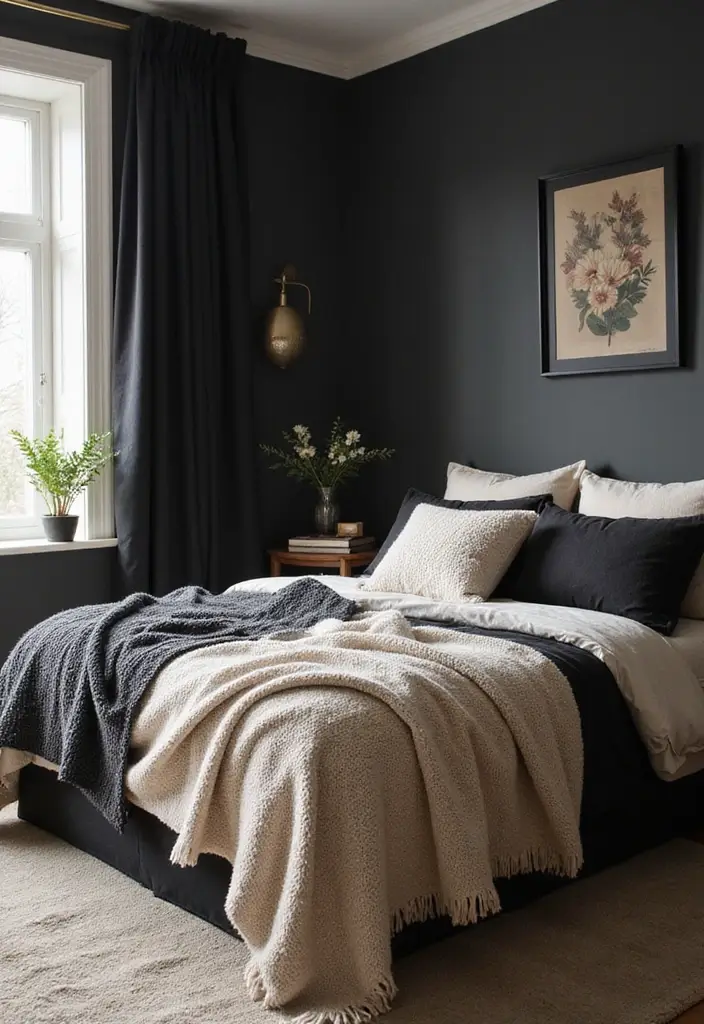 25+ Black and Beige Bedroom Ideas for Elegant Contrast - 19. Soft Touches