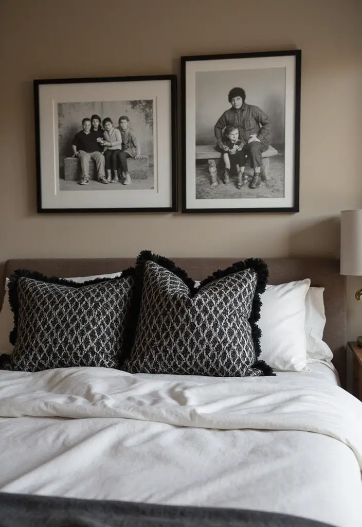 25+ Black and Beige Bedroom Ideas for Elegant Contrast - 20. Personalized Decor