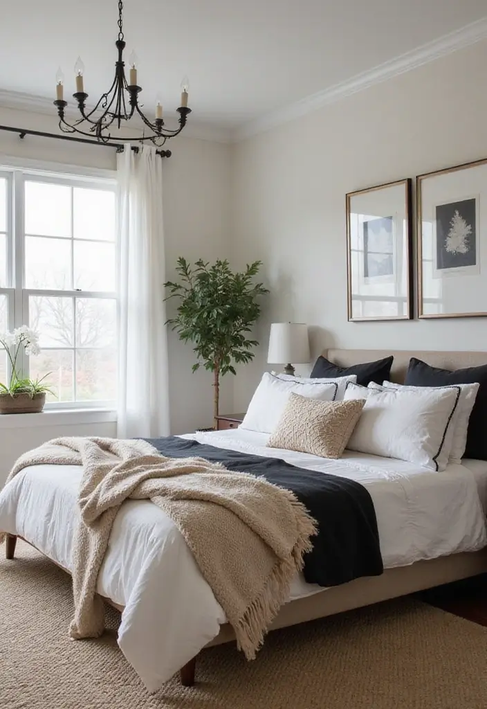 25+ Black and Beige Bedroom Ideas for Elegant Contrast - 22. Seasonal Decor Changes