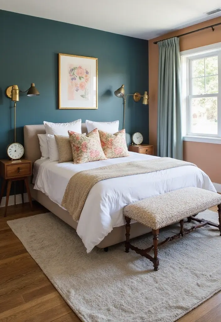 25+ Colourful Bedroom Ideas to Brighten Any Space - 1. Bold Accent Walls