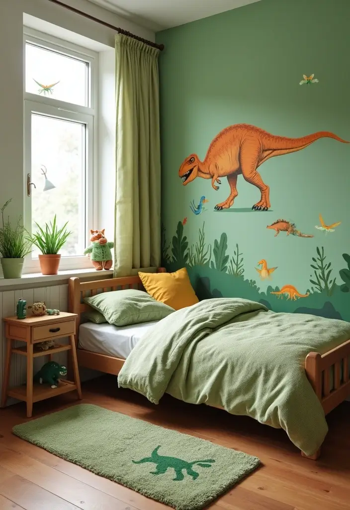 25+ Cool Boy Bedroom Ideas for Every Age 3 25+ Cool Boy Bedroom Ideas for Every Age - 3. Dinosaur Adventure Zone