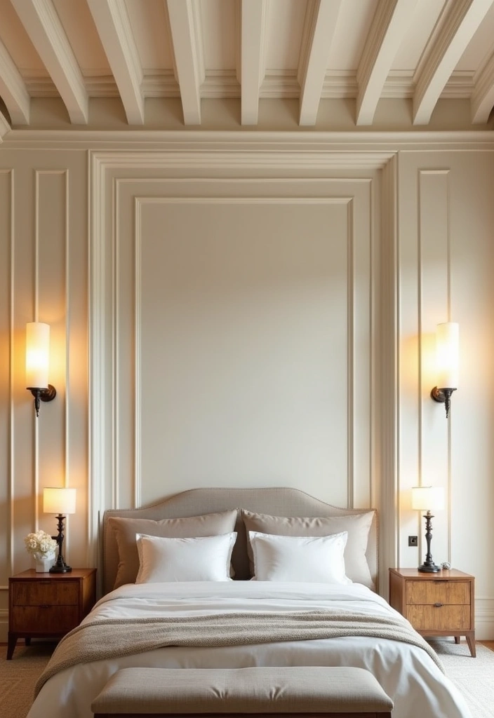 25+ Cream Bedroom Ideas for a Soft and Elegant Style 15 25+ Cream Bedroom Ideas for a Soft and Elegant Style - 15. Cream Ceiling Designs