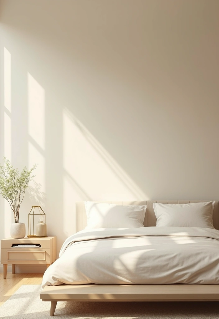25+ Cream Bedroom Ideas for a Soft and Elegant Style 2 25+ Cream Bedroom Ideas for a Soft and Elegant Style - 2. Minimalist Cream Aesthetic