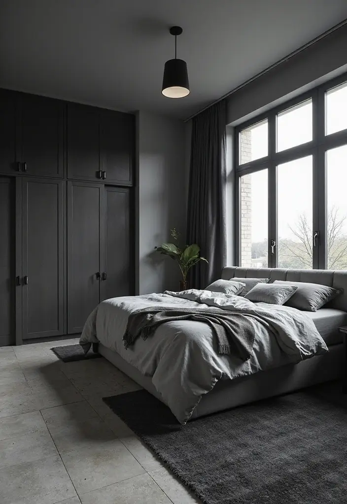 25+ Creative Bloxburg Bedroom Ideas for Stylish Builds - 16. Monochrome Magic
