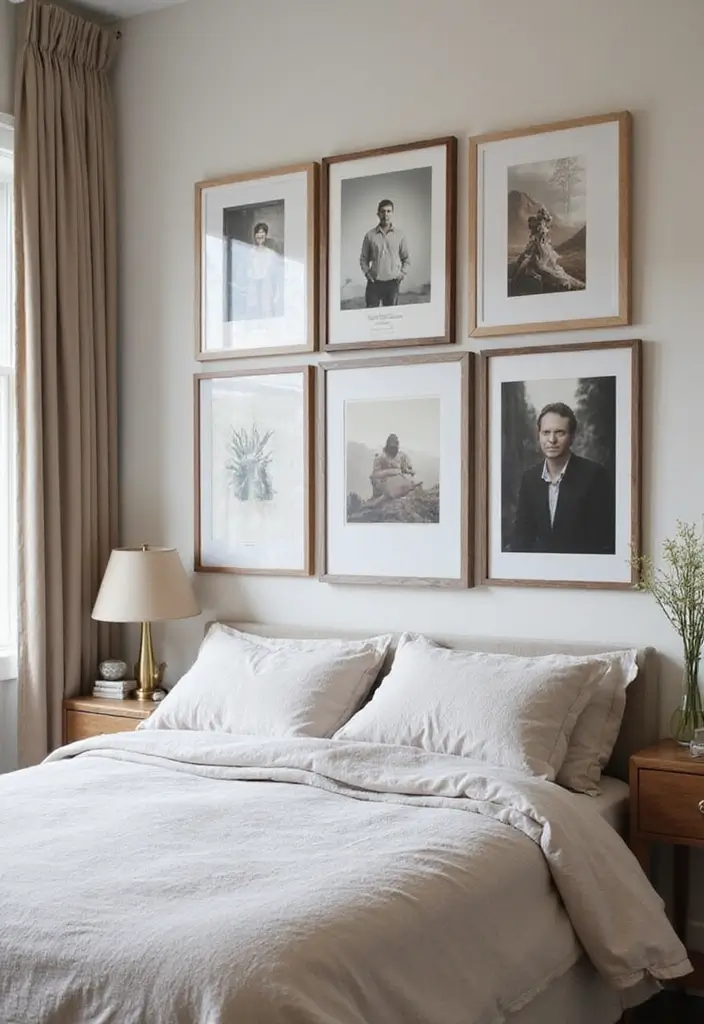 25+ Creative Bloxburg Bedroom Ideas for Stylish Builds - 23. Personal Gallery Wall