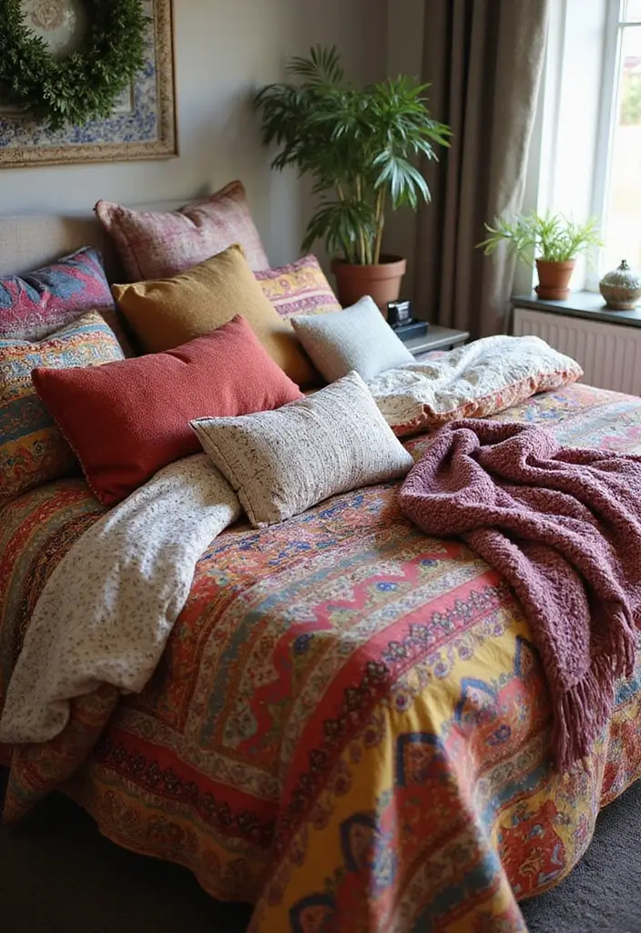 25+ Creative Teen Bedroom Decor Ideas Full of Personality 2 25+ Creative Teen Bedroom Decor Ideas Full of Personality - 2. Bright Bohemian Bedding