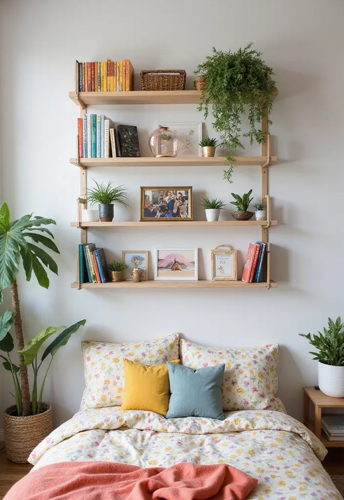 25+ Creative Teen Bedroom Decor Ideas Full of Personality 21 25+ Creative Teen Bedroom Decor Ideas Full of Personality - 21. Fun Wall Shelves