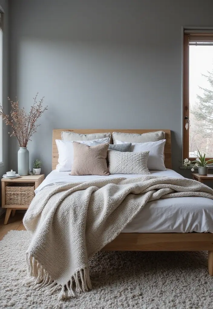 25+ Grey Bedroom Decor Ideas That Always Look Chic - 9. Textured Grey Accents