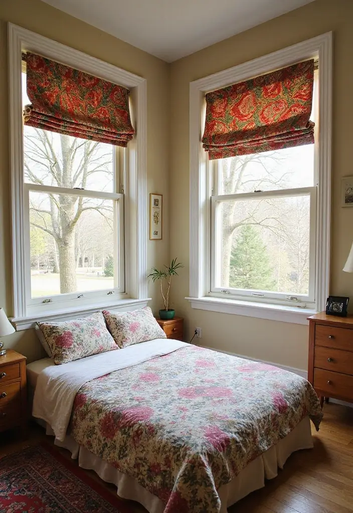 25+ Indian Bedroom Decor Ideas for a Traditional Yet Modern Touch - 11. Brightly Colored Window Treatments