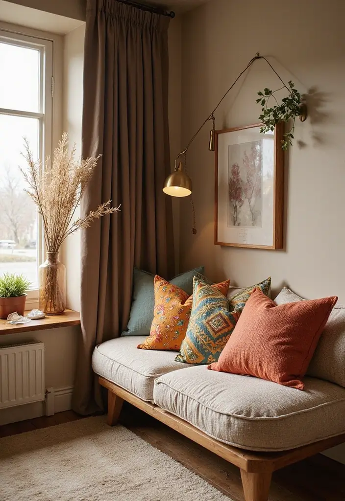 25+ Indian Bedroom Decor Ideas for a Traditional Yet Modern Touch - 12. Low Seating with Cushions