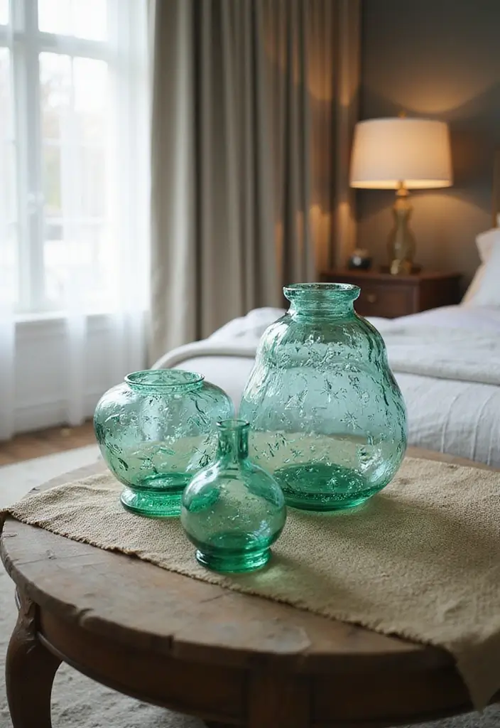 25+ Indian Bedroom Decor Ideas for a Traditional Yet Modern Touch - 18. Recycled Glass Decor