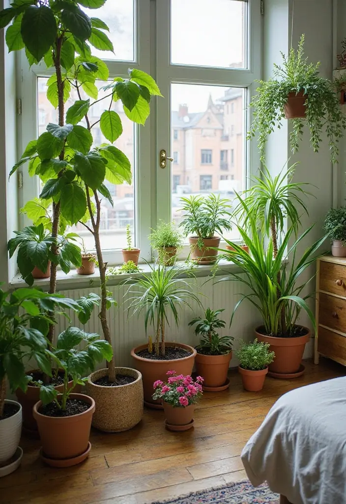 25+ Indian Bedroom Decor Ideas for a Traditional Yet Modern Touch - 19. Indoor Plants for Freshness