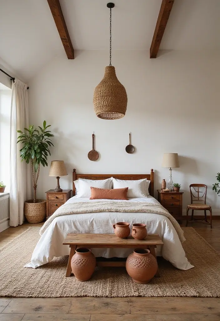 25+ Indian Bedroom Decor Ideas for a Traditional Yet Modern Touch - 20. Handcrafted Pottery