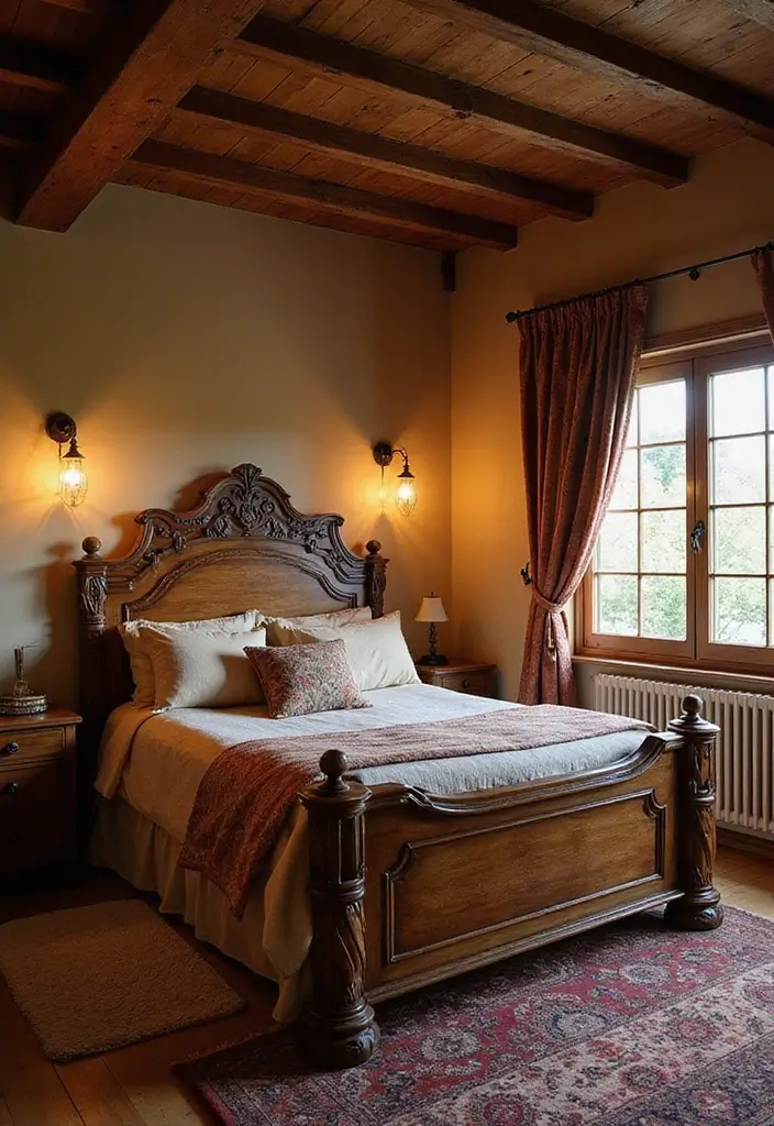 25+ Indian Bedroom Decor Ideas for a Traditional Yet Modern Touch - 5. Handcrafted Wooden Furniture