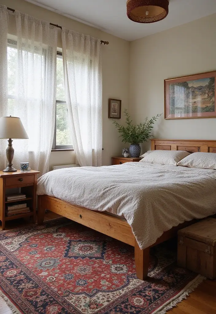 25+ Indian Bedroom Decor Ideas for a Traditional Yet Modern Touch - 8. Ethnic Area Rugs